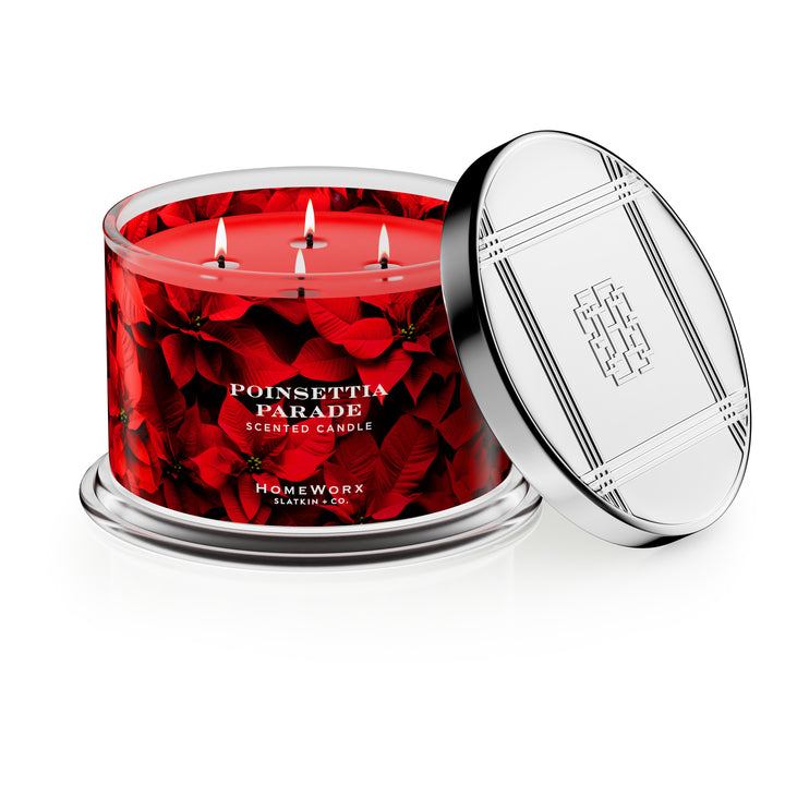 Poinsettia Parade Candle