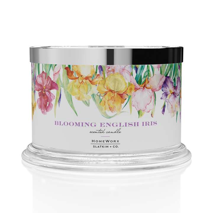 Blooming English Iris Candle