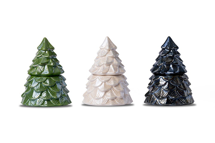 Set of 3 Ceramic Christmas Trees