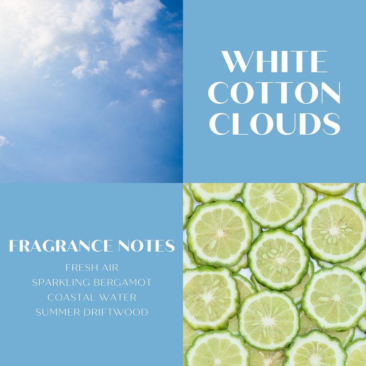 ScentWorx White Cotton Clouds 3-Wick Candle